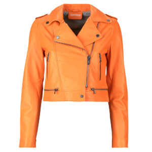 Giacca in pelle  Oakwood  YOKO  Arancio -   Giacche in pelle Donna