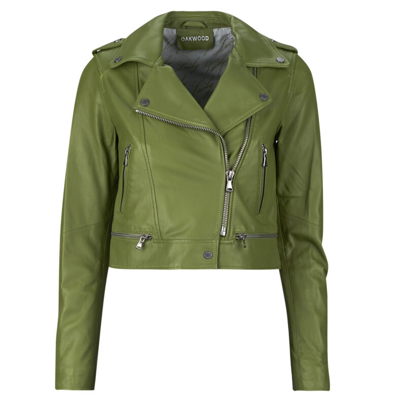 Veste de cuirelle Vestes en cuir kaki Oakwood YOKOelle Donna - 1