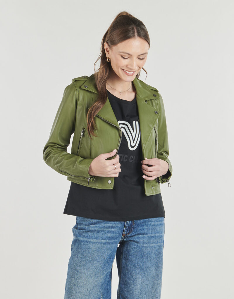 Veste de cuirelle Vestes en cuir kaki Oakwood YOKOelle Donna - 2
