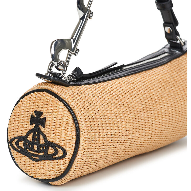 Sac &agrave; bandouli&egrave;re Vivienne Westwood CINDY CYLINDER BAG Beige pour femme - 4