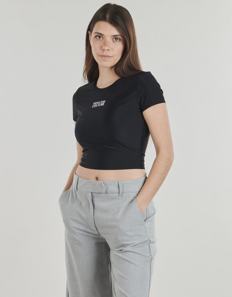 Camiseta Versace Jeans Couture 80HAH6A2 Negro Camiseta manga corta Mujer - 2