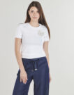 T-shirt Versace Jeans Couture 80HAHT02 Bianco T-shirt maniche corte Donna - 2