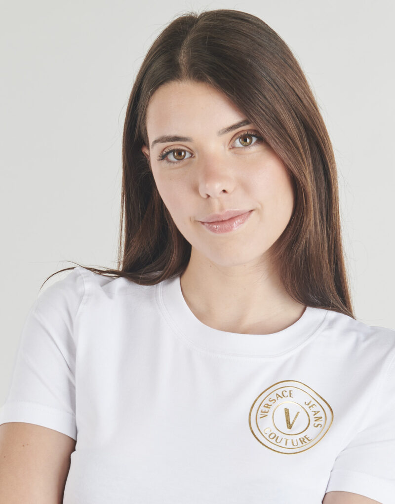 T-shirt Versace Jeans Couture 80HAHT02 Bianco T-shirt maniche corte Donna - 5