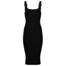 Versace Jeans Couture 80HAO943 Vestido corto negro para mujer - 1