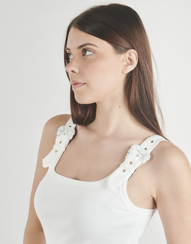 Blusa Versace Jeans Couture 80HAM619 Blanca Blusas para mujer - 5