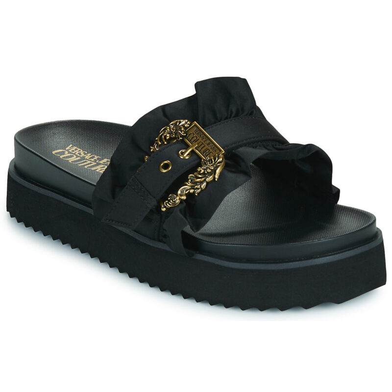 Pantuflas negras para mujer Versace Jeans Couture 80VA3SM5 - 1