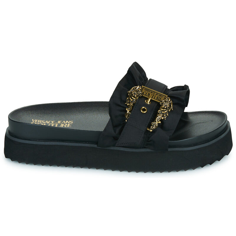 Pantuflas negras para mujer Versace Jeans Couture 80VA3SM5 - 2