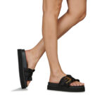 Pantuflas negras para mujer Versace Jeans Couture 80VA3SM5 - 8