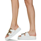 Sandalias blancas para mujer Versace Jeans Couture 80VA3SM1 - 8