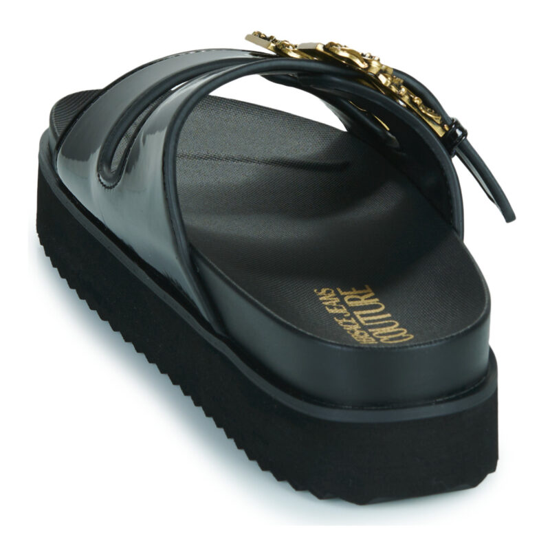 Pantuflas negras para mujer Versace Jeans Couture 80VA3SM1 - 5
