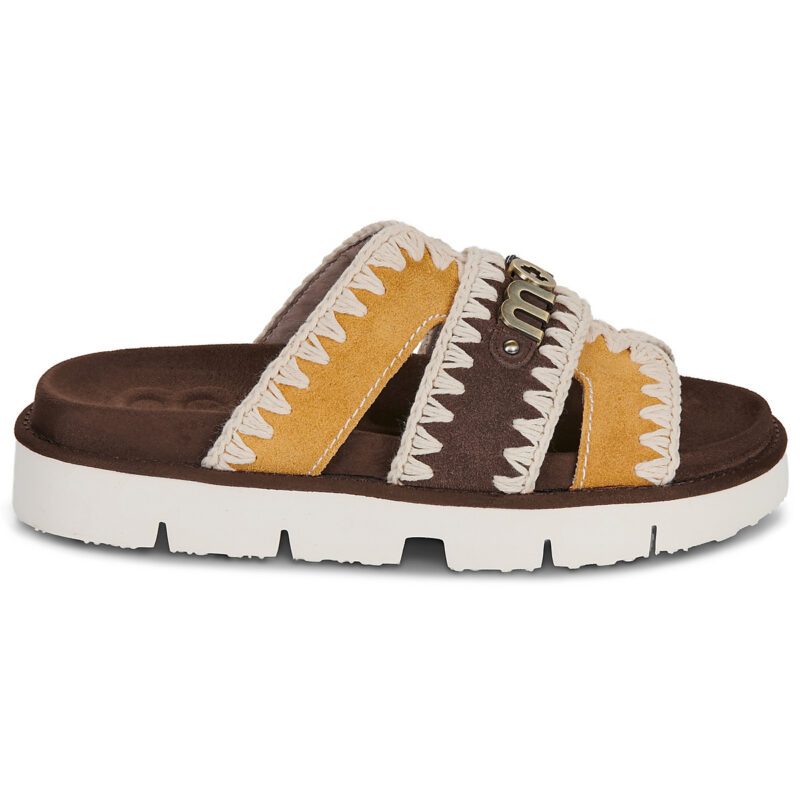Mou Pantoufles BIO SANDAL BICOLOR METAL LOG multicolores pour femmes - 2