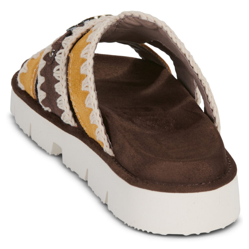 Mou Pantoufles BIO SANDAL BICOLOR METAL LOG multicolores pour femmes - 5
