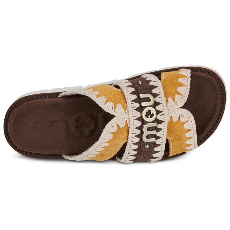 Mou Pantoufles BIO SANDAL BICOLOR METAL LOG multicolores pour femmes - 6