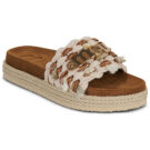 Mou Pantoufles &agrave; franges en corde monobande beige pour femme - 1