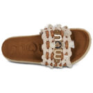 Mou Pantoufles &agrave; franges en corde monobande beige pour femme - 6