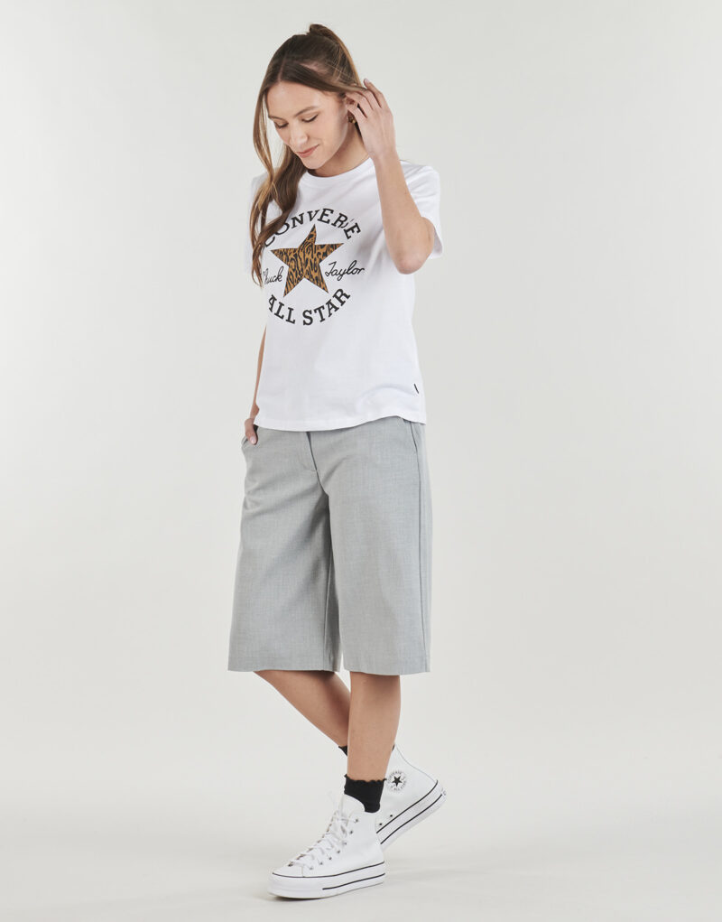 T-Shirt Converse ANIMAL PRINT INFILL STANDARD FIT TEE Wei&szlig; T-Shirt kurze &Auml;rmel Frau - 3