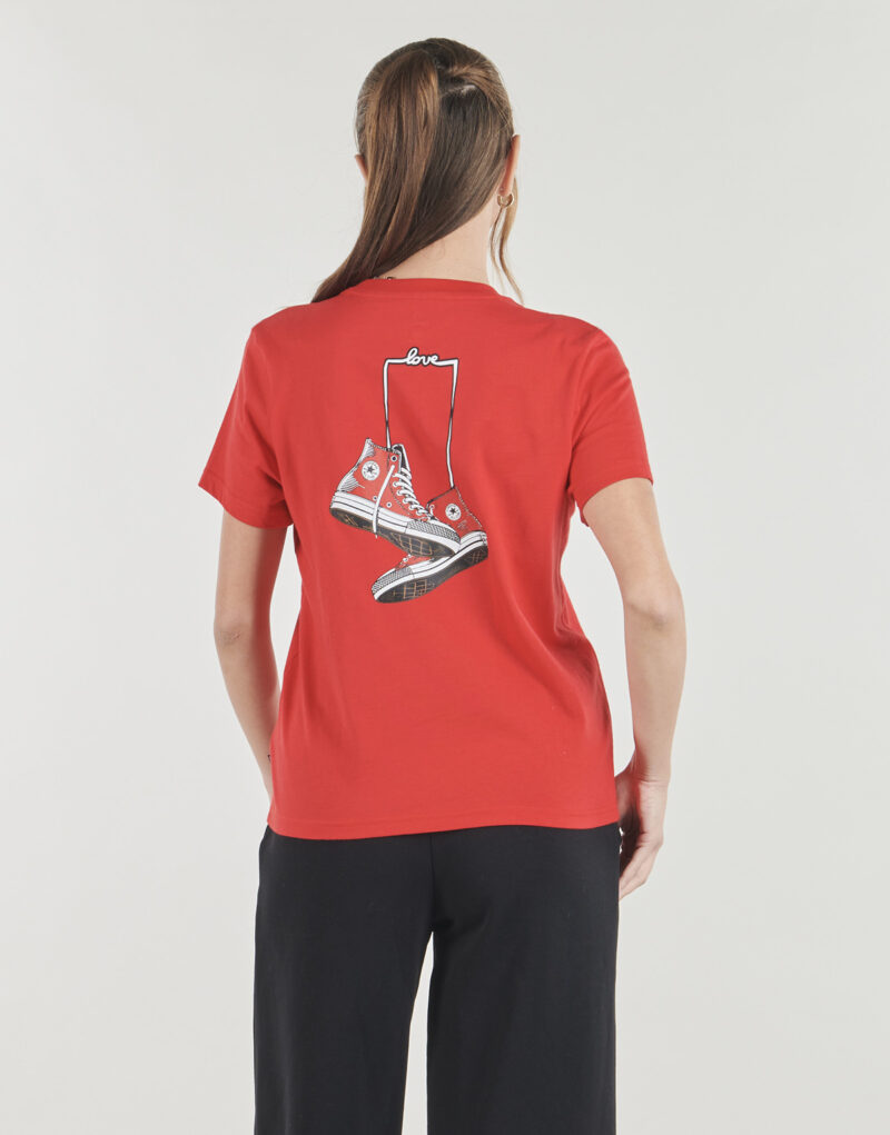 T-shirt Converse VALENTINES LOVE CHUCKS STANDARD FIT TEE Red Women's Short Sleeve T-Shirt - 2