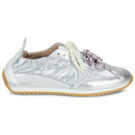 Meline Baskets basses argent&eacute;es 721DM-129 pour femmes - Pointure 2