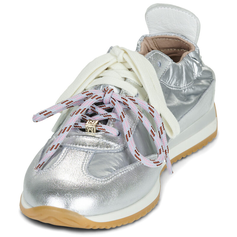 Meline Baskets basses argent&eacute;es 721DM-129 pour femmes - Pointure 3