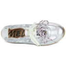 Meline Baskets basses argent&eacute;es 721DM-129 pour femmes - Pointure 6