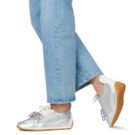 Meline Baskets basses argent&eacute;es 721DM-129 pour femmes - Pointure 8