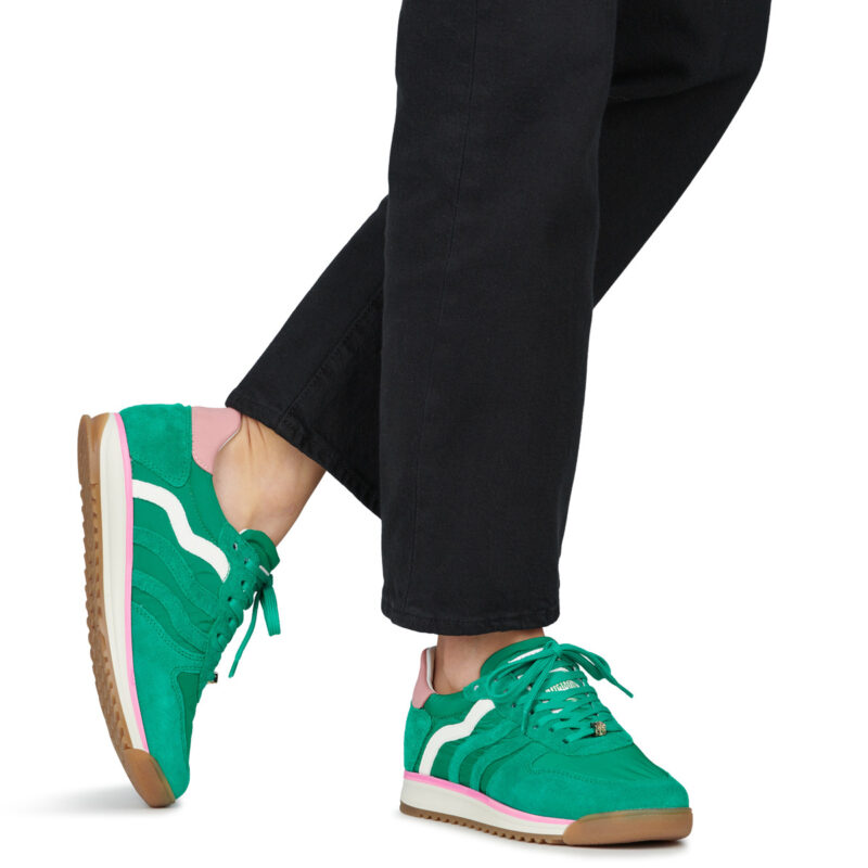Meline Baskets basses vertes 360TO-103 pour femmes - Pointure 8