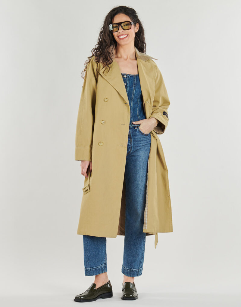 Trench Levis BREE CLASSIC LONG TRENCH Beige Trench Donna - 2