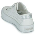 Mustang 26M0222009-WHITE Wei&szlig;e Damen-Sneaker, niedrig geschnitten - Gr&ouml;&szlig;e 5