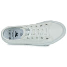 Mustang 26M0222009-WHITE Wei&szlig;e Damen-Sneaker, niedrig geschnitten - Gr&ouml;&szlig;e 6