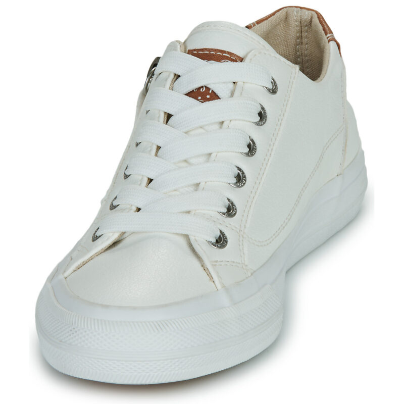 Mustang 26M0222013-WHITE White Women's low sneakers - 3