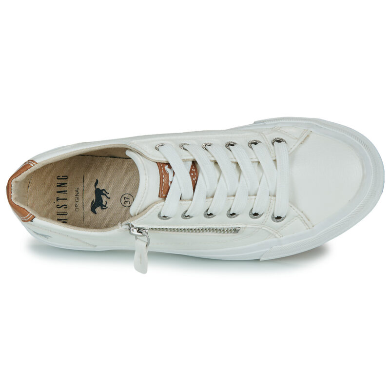 Mustang 26M0222013-WHITE White Women's low sneakers - 6