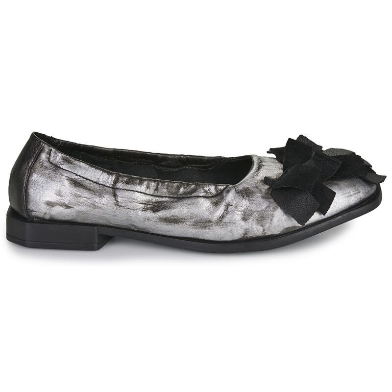 Papucei AMBER Silberne Damen-Ballerinas - Gr&ouml;&szlig;e 2