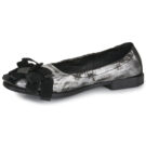Papucei AMBER Silberne Damen-Ballerinas - Gr&ouml;&szlig;e 4