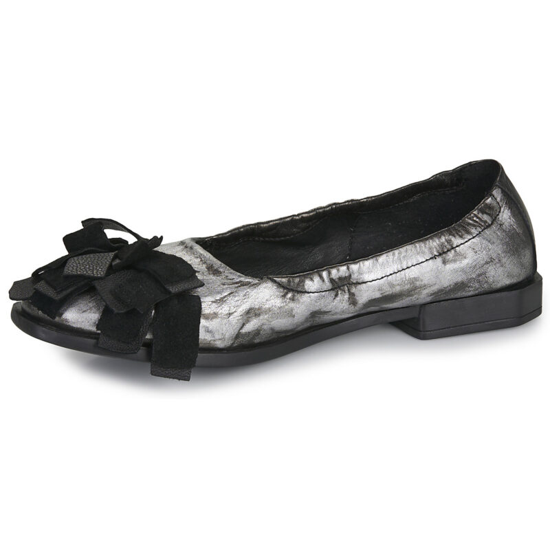 Papucei AMBER Silberne Damen-Ballerinas - Gr&ouml;&szlig;e 4