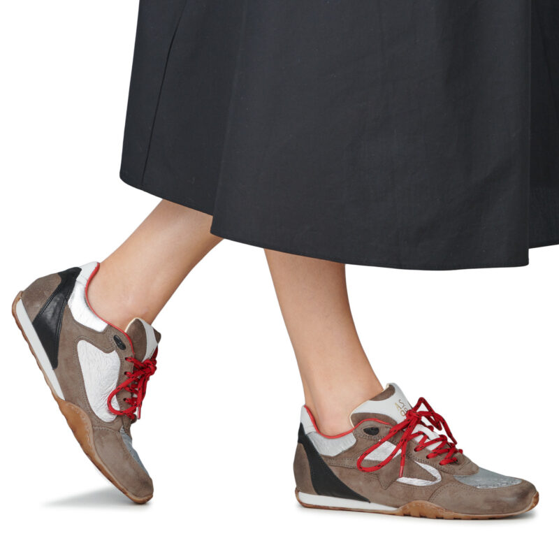 Airstep AS98 TURBIN Beige Low-Top-Sneaker f&uuml;r Damen - Gr&ouml;&szlig;e 8