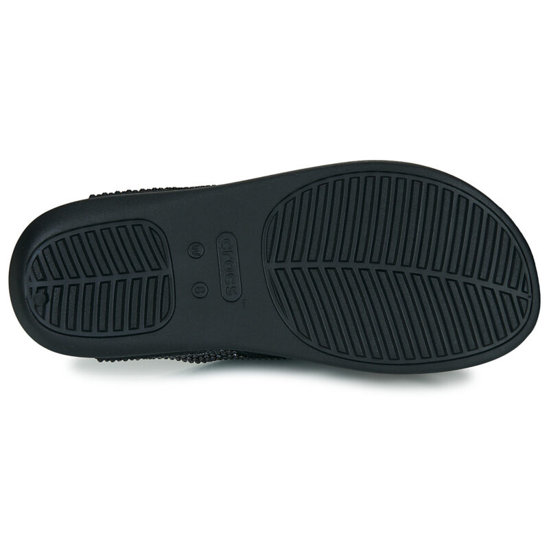 Crocs GETAWAY GEMS TRIANGLE FLIP Nero Infradito Donna - 7