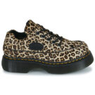 Dr. Martens Buzz 5i Light Tan Mini Leopard Spot Hair On Marrone Derby Donna - 2