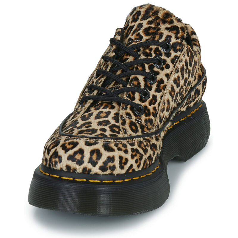 Dr. Martens Buzz 5i Light Tan Mini Leopard Spot Hair On Marrone Derby Donna - 3
