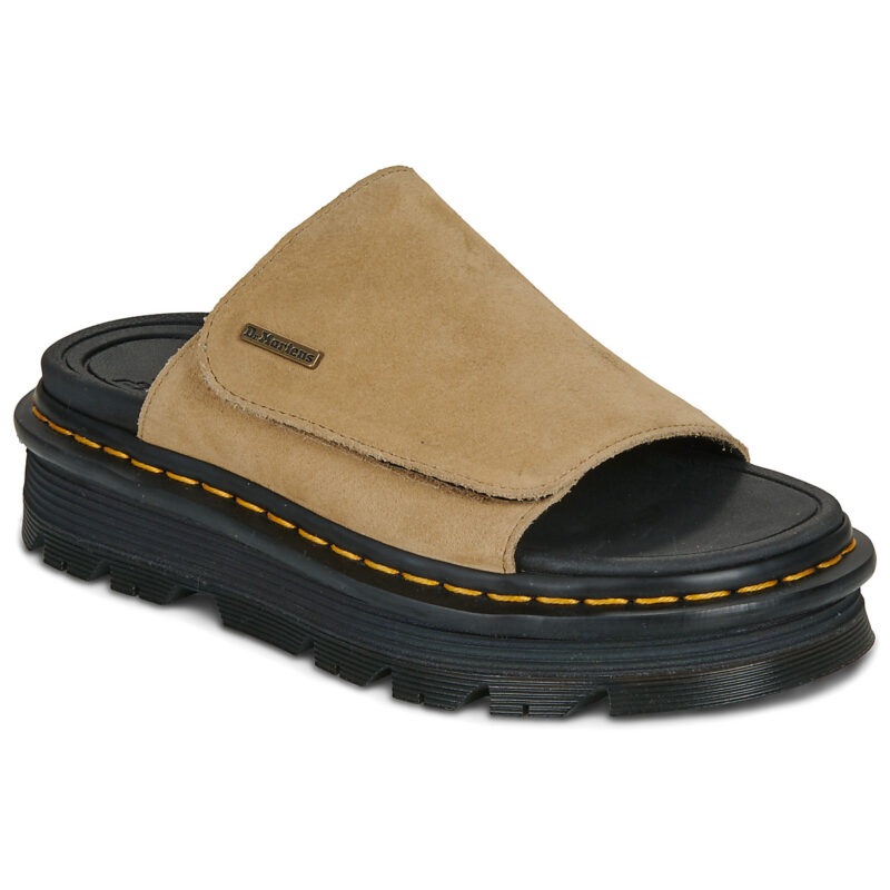 Dr. Martens ZebZag Slide Savannah Tan EH Suede Beige Women's Slipper - 1