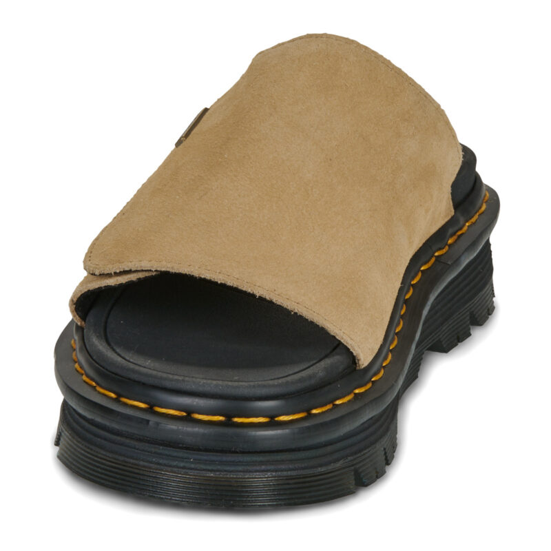 Dr. Martens ZebZag Slide Savannah Tan EH Suede Beige Women's Slipper - 3