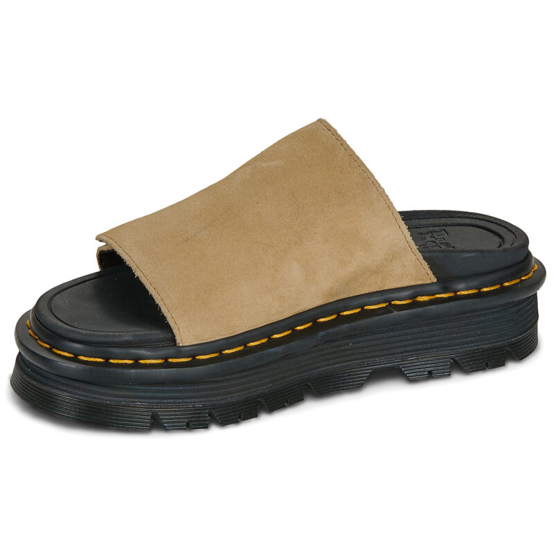 Dr. Martens ZebZag Slide Savannah Tan EH Suede Beige Women's Slipper - 4