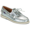 Sebago DOCKSIDES PORTLAND MET WOMAN Argento Scarpe da barca Donna
