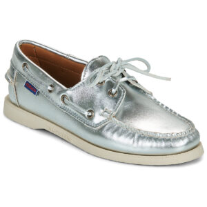 Sebago  DOCKSIDES PORTLAND MET WOMAN  Argento -  Scarpe da barca Donna