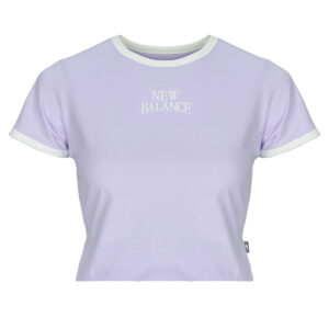 T-shirt New Balance LINEAR HERITAGE RINGER TSHIRT Viola T-shirt maniche corte Donna