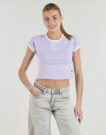 New Balance LINEAR HERITAGE RINGER TSHIRT Purple Short Sleeve T-shirt Women - 2
