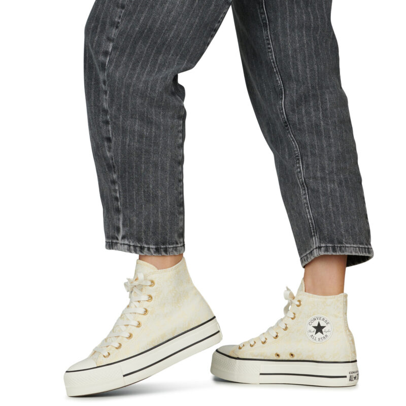 Converse LIFT PLATFORM Beige Baskets hautes Femmes - 8