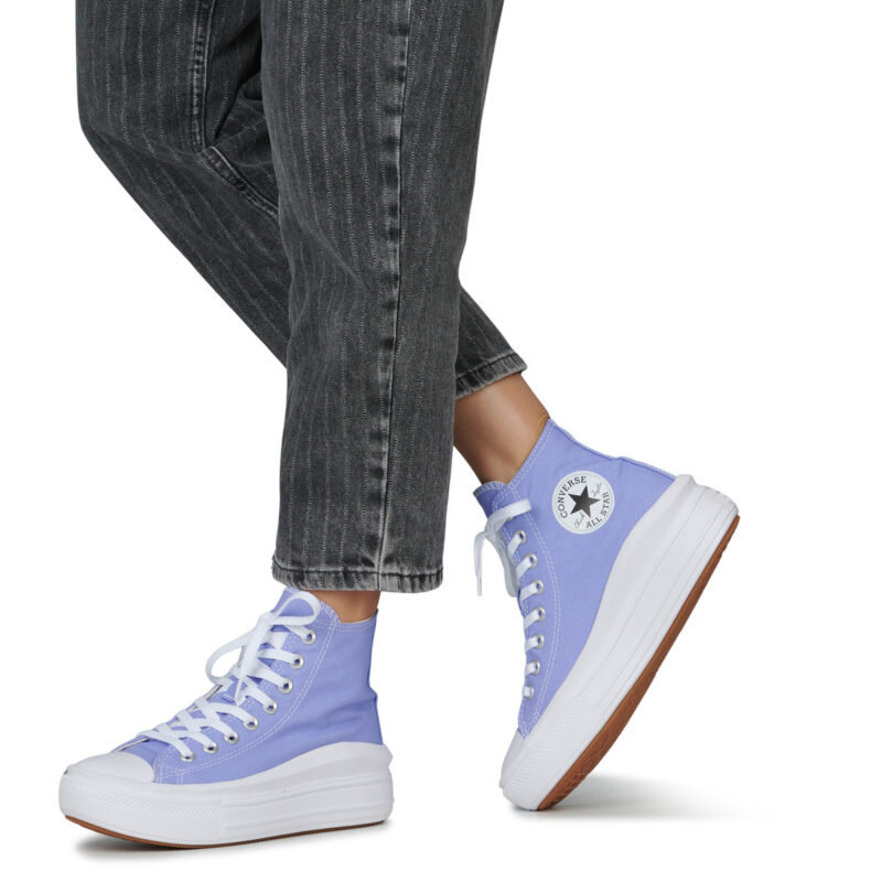 Converse CHUCK TAYLOR ALL STAR MOVE PLATFORM Blu Sneakers alte Donna - 8