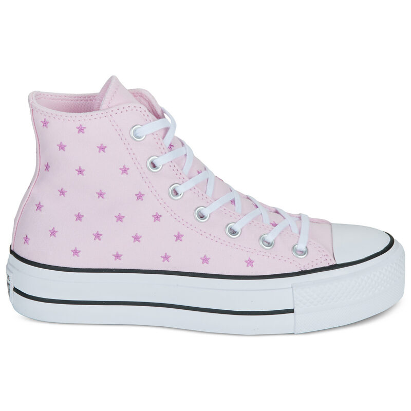 Converse LIFT PLATFORM EMBROIDERED STARS Rosa Sneakers alte Donna - 2