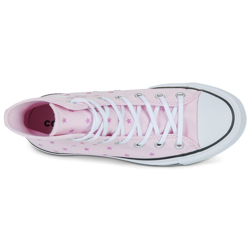 Converse LIFT PLATFORM EMBROIDERED STARS Rosa Sneakers alte Donna - 6