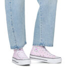 Converse LIFT PLATFORM EMBROIDERED STARS Rosa Sneakers alte Donna - 8